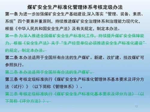 煤矿安全生产标准化管理体系专题培训