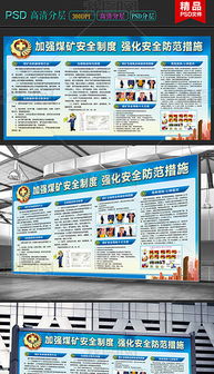 煤矿安全制度展板宣传栏设计图片下载