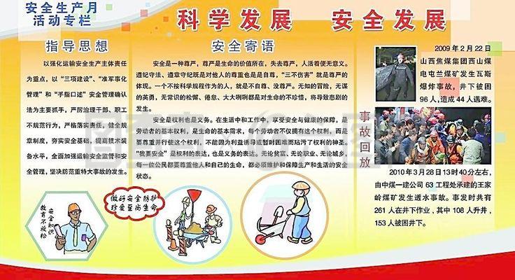 煤矿安全生产月展板图片